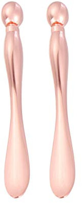 Eye Cream Applicator Stick Spoon Alloy Tool Beauty Roller for Girls Students Women Ladies 2pcs (Rose Gold)