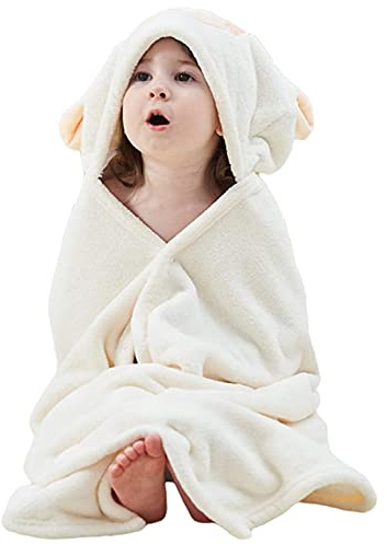 Hilmocho Asciugamano da Bagno con Cappuccio Coperta per Bambini Bambino Calda Morbida Spessa Asciugamano Doccia da Spiaggia di Nuoto per Ragazzi Ragazze, 138x68CM