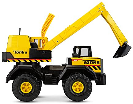 Robuster Riesen-Bagger, Tonka, Konstruktionsspielzeug für Kinder, Spielzeugfahrzeug für kreatives Spiel, Entwicklung motorischer Fähigkeiten, gelb-schwarz, Geschenk für Jungen & Mädchen ab 3 Jahren