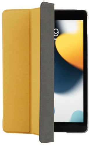 Hama iPad Hülle „Terra“ für Apple iPad 10.2 7., 8., 9. Generation (Schutzhülle mit Tablet-Stand zum Klappen, Tablet Tasche für Auto-Schlaf/Wach, Tablet Hülle Recycled, transparente Rückseite) gelb
