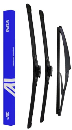 Vipa Car Parts Premium Wiper Blade Set | Fits: RENAULT CAPTUR Hatchback (Mar 2016 to Nov 2019) | All-Weather Performance | Durable, Streak-Free Windshield Wipers | Easy Installation | Front Wiper Blades RENAULT CAPTUR Hatchback All-Weather Performance Durable Streak-Free Easy Installation