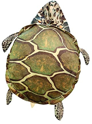 Amagogo Lustiges Kuscheltier Kostüm Schildkröte Kleidung Geburtstagsgeschenk Schlafzimmer tragbar mit Kapuze Plüschtier Schildkrötenpanzer Kissen für Spiel, 100CM
