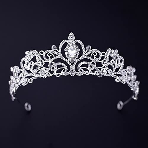 OOGHE Tiaras and Crowns for Women, Silver Crystal Rhinestone Crown and Tiara Wedding Hair Accessories Bridal Tiaras Hair Crown Wedding Headpiece Women Diadem (Color : Style Z)