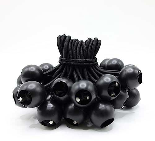 YUNSHANGHE Lot de 50 tendeurs en Caoutchouc avec Boule, 10 cm Tendeur Elastique avec Boule, tendeurs de bâche pour Tente, Affiches, bannière, pavillon