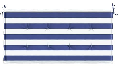 Tidyard Gartenbank Auflage, Bankauflage Sitzkissen Outdoor, Polsterauflage Auflage für Gartenbank, Bankpolster Bankkissen, Blau&Weiß Gestreift 100x50x3cm Oxford-Gewebe