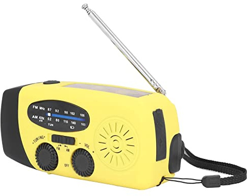 Tragbares Survival Radio mit LED Taschenlampe Notfall Radio Notfall Solar Handkurbel Radios Haushalts-Notfallversorgung für den Außenbereich (Europäisches Modell)