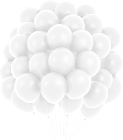 Luftballons Weiß 60 Stück - Hochzeit Deko Ballons - Girlande Ballon Dor