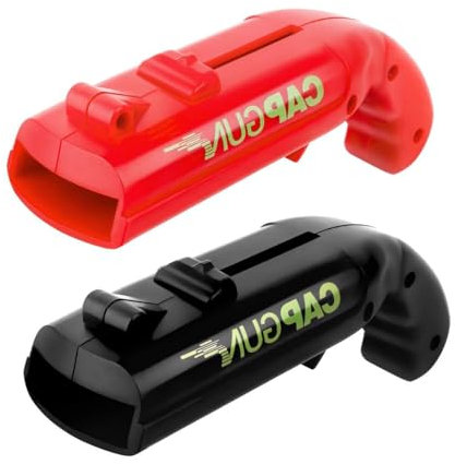 Beer Value Pack, Bottle Opener Sturdy Plastic Light Small for Bar Party Drinking Game-Shooters Over 5 Meters (2 Pcs, Black, Red)