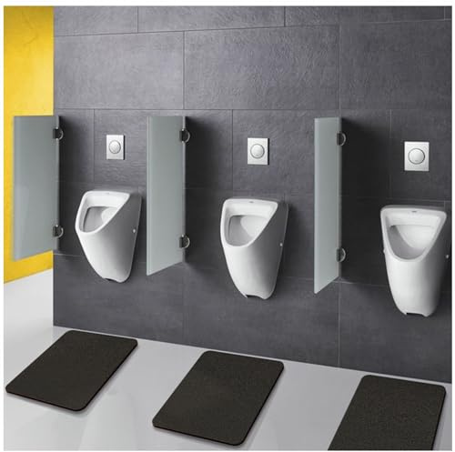 3PCS Non slip Urinal Mats Bathroom Urinal Floor Pads, Commercial Pee Pad for Men's Restroom, Bathroom Floor Protector Toilet Rug Urinal Mat, for Restroom Office School Hotels