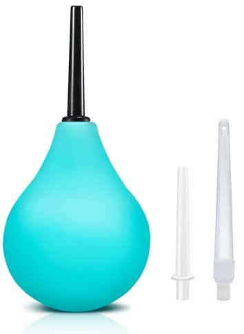 Poire à Lavement Intime - Poire de Lavement Intime Anus Douche avec 3 Buses, Douches Anale et Vaginale pour Hommes Femmes, Lavement Colon et Intestins Maison, Extérieur, Avoyages et Camping(Vert)