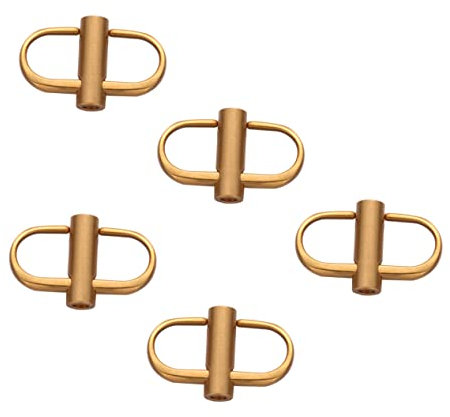 Lurrose 5pcs Metal Buckle Chain Strap Accessories for Diy Craft Retro Gold Finish for Handbags Backpacks Suitcases and Collars Durable Screw Fastening Design