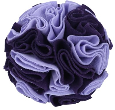 DONGKER Schnüffelball Hunde, Interaktives Schnüffelspielzeug, φ 15cm/20cm, Waschbar Hundespielzeug Intelligenzspielzeug für Kleine Mittelgroße Hunde Haustier (Noble Purple, 7.9)