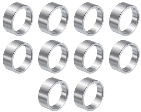 QUARKZMAN 10 Stück Edelstahl-Abstandshalter 12 mm Bohrung x 15 mm Außendurchmesser x 6 mm Länge Schrauben-Abstandsbuchse für 12 mm Innendurchmesser Schrauben, Bolzen und Stangen