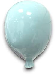 Palloncino Decorativo in Ceramica - Rosa o Celeste - Scultura Elegante e Giocosa per la Casa - Finitura Lucida - 20,5x14,7x11,5 cm - Idea Bomboniera, Regalo, Arredo Casa, Festa di Benvenuto (Celeste)