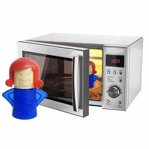 CHEFZOCO Limpiador de microondas a vapor, Angry Mama Limpia Microondas, Vaporizador para Microondas, limpiador horno, Limpia y Desinfecta con agua y vinagre, PP resistente al calor, sin BPA, Azul