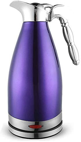 -Kitchen Kettles for Boiling Water, Stainless Steel Double Liner Insulation Water Boiler & Heater, Cordless Coffee Pot with Auto Shutoff & Boil Dry Protection, 2.0L, 1350W/Purple