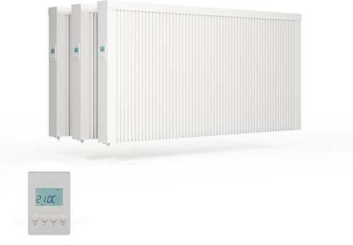 eVARMO 3x Areo Smart elektrische Heizung mit Schamottekern zur Wandmontage/Elektroheizkörper (Elektroofen) (2600 Watt)