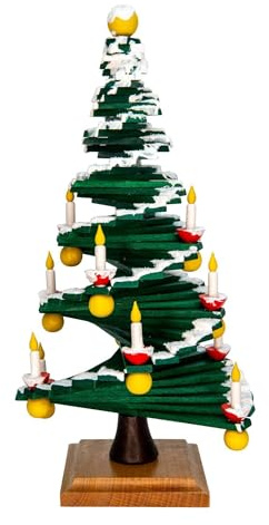 Rudolphs Schatzkiste Tischschmuck Stufenbaum einzeln Schneekristall BxHxT 16x35x16cm NEU Weihnachtsbaum Christbaum Weihnachtssockel Kerze Teelicht Weihnachten Kerzenschmuck Tischschmuck Holzschmuck