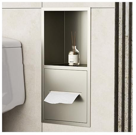 Recessed Niche,Shower Niche, Stainless Steel Embedded Wall Shelf, Bathroom Shelves, Home Bedroom Kitchen Wet Room Alcove, Shampoo Toiletry Toilet Paper Waterproof Storage Shower Organiser (