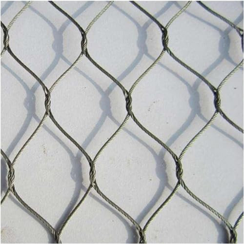 JvFbjLF Red Flexible de Cuerda de Acero Inoxidable, Cerca Decorativa de Granja de jardín, Rollo de Cerca de Alambre galvanizado(3mm*15cm)