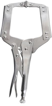 Morsetto di bloccaggio C Pinze di bloccaggio Morsetti di saldatura regolabili Morse Punta regolare e girevole Pad per Negozio Casa Fattoria Automotive