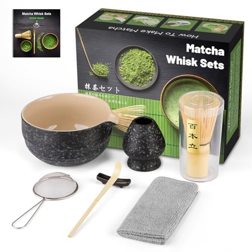 Juego de 7 Piezas de Matcha Para Ceremonia Japonesa, Juego de Batidor de Matcha, Para la Ceremonia Del té, la Bebida