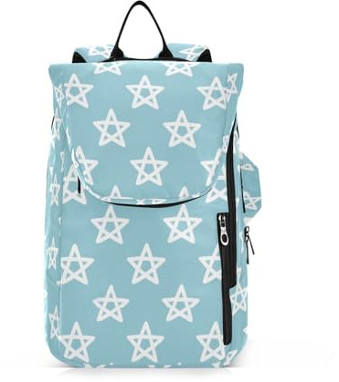 tplaotee Tennis-Rucksack für Erwachsene, groß, stabil, schlicht, blaue Sterne, 2 Schläger, Tasche mit Schutzpolster, für Teenager, Jungen, Mädchen, Männer, Frauen, Bolsos para raquetas de