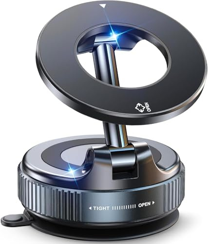 YUVA 360° Vaccum Magnetic Phones Holder, Magnetic Car Phone Mount, Hands-Free Suction Cup Phones Holder for Car/Gym/Mirror/Shower, All Vehical Mount Compatible with All Mobile