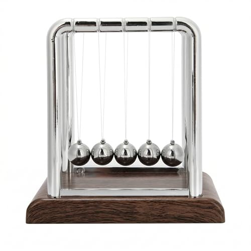 TIKATARER Newton's Cradle Balance Balls, Perpetual Motion Machine Physics Science Educational Toy, Stylish Desk Decor with Interactive Swing for Office Home Bedroom Living Room Study