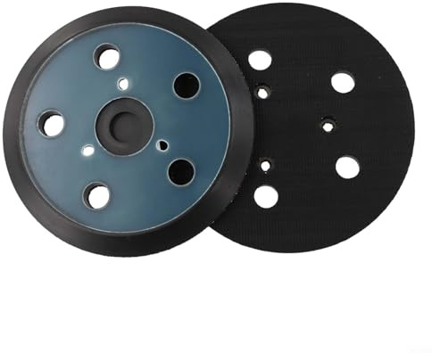 Almohadilla de lijadora orbital de 5 pulgadas y 5 agujeros, para cable Porter 333 334 aleatorio, lijadora orbital de palma, placa de respaldo de repuesto para lijadora orbital, paquete de 2