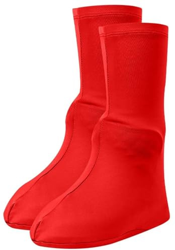 Återanvändbara Vattentäta Skoöverdrag, Halkfriktionssäkra Höga Snöstövlar Galoscher Skoöverdrag For Utomhuscykling Camping Fiske Snö Regnskydd(Red,L)