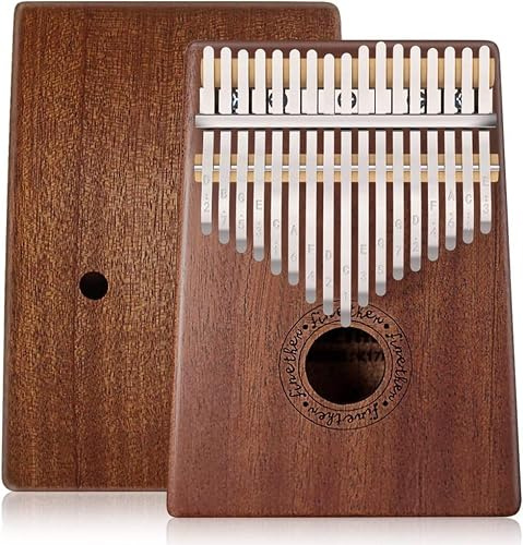 Zomify Kalimba 17 Keys Thumb Piano, Easy to Learn Portable Musical Instrument Gifts for Kids Adult Beginners with Tuning Hammer and Study Instruction. Known as Mbira, Wood Finger Piano