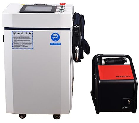 Brionate 2000W Raycus Máquina de Soldadura Láser de Mano 4 en 1, Soldadora Láser, Cortadora Limpiadora Láser para Acero Inoxidable, Carbono, Aluminio, con Alimentador de Hilo, CE, 220V