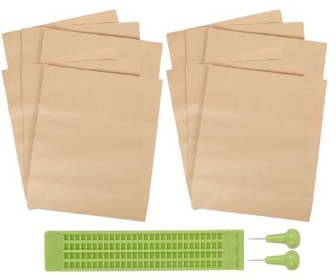TOYANDONA Kit Scrittura Braille in Plastica Leggero e Riutilizzabile Tavoletta e Punteruolo per Non Vedenti, per Back To School Party e Apprendimento