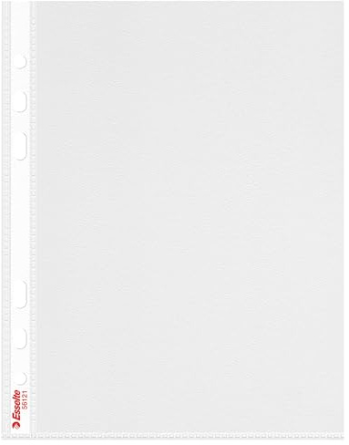 Leitz Esselte Prospekthüllen-Set Standard Plus A5, 10 Stück, Farblos mit matter Oberfläche, Obere Öffnung, 0,085 mm PP-Folie, 56121