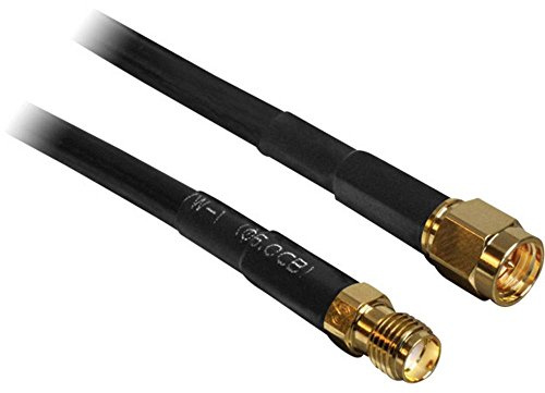 DeLOCK WLAN-Antennen Verlängerungskabel [1x SMA-Stecker - 1x SMA-Buchse] 10.00 m Schwarz vergoldete Steckkontakte