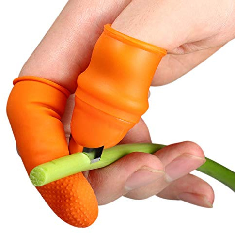 Fruit and Vegetable Picking Potted Plants Trim Silicone Thumb Knife Set Picking Portable Knife Garden Tools (2)