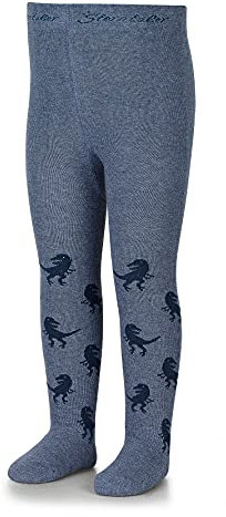 Sterntaler Baby-Jungen T-Rex Strumpfhose, Undurchsichtige, Tintenblau, 74