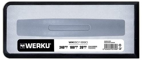 Werku WK601890, Talocha Rectangular, Medidas Base 240 x 100 mm, Base Acolchado EVA-Goma 20 mm