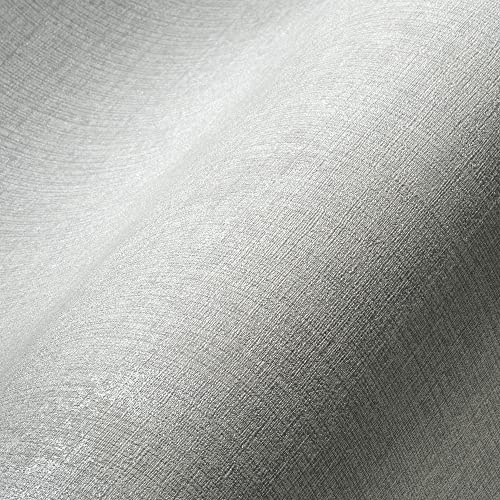 My Home My Spa fleecetapet, vit, tyglook, enfärgad, Livingwalls 386943, fibertapet, enfärgad, 10,05 x 0,53 m, tillverkad i Tyskland