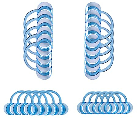 20 Stück Wangenhalter Dental C-Form Mundöffner Mundwinkelhalter für Erwachsene und Kinder für Zahnpflege und Party Spiel Blau 5L+10M+5S