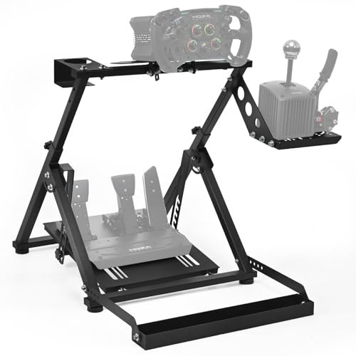 Minneer X-Shape Foldable Racing Steering Wheel Stand Fit for Logitech/Thrustmaster/Fanatec G29 G923 T248 T300,Driving Gaming Simulator Cockpit,Not Included Steering Wheel, Pedal & Handbrake