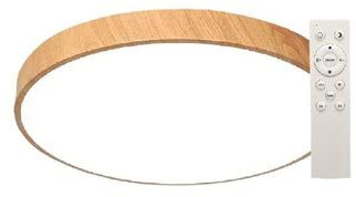 Plafón techo LED Andra redondo 24W 3000K a 6500K regulable Efecto madera