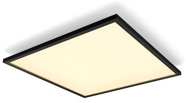 Philips Hue White Ambiance Aurelle Smart LED Panel Light Inc. Dimmer Switch [60x60cm - Black] for Indoor Home Smart Lighting, Wall, Ceiling, Bedroom, Livingroom, Old Generation