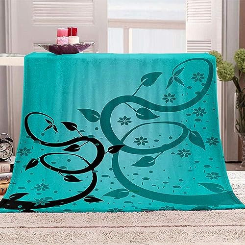 Kuscheldecke 80 x 150 cm 3D Blätter Flanell Fleecedecke, Weich Warm Flauschig Decke Anlage Wohndecke Decken für Sofadecke Couchdecke kuscheldecken für Kinder Erwachsene, Blanket