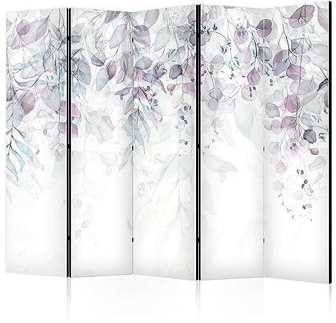 murando - Paravent Raumteiler Innen Natur Foto Paravent 225x172 cm 5-teilig Einseitig Raumtrenner Trennwand Holz Room Divider Mobiler Sichtschutz Spanische Wand Raum Abtrennung Blätter b-C-0615-z-d