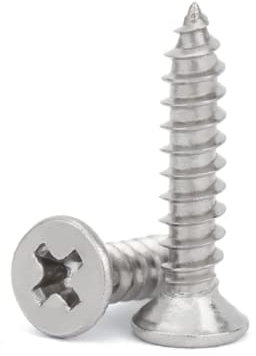 DUBMAG Blechschrauben, Schraubenbolzen, Senkkopf-Blechschrauben aus Edelstahl 304, Flachkopf-Kreuzschlitzschrauben, Standard-Kreuzschlitz, M1, 100 Stück, M1*3 * 100 Stück (Color : M1*6 * 100pcs)