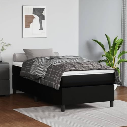 prissent Boxspringbett Samt 90x190 cm Boxspringbett Ohne Matratze Mit Lattenrost Bettgestell Bed Frames Betten Boxspring Hohes Bett GäStebett Bett Mit Bettkasten Schwarz
