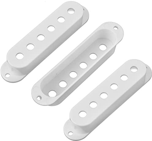 XYWHPGV Kunststoff Humbucker Neck Bridge Akustische E-Gitarre Bass Pickup Cover 50mm 3pcs Weiß(57103 1470c f14da cd779 5e2c8 37a80
