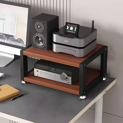 audio rack hifi regal Kleines Medien-Stereo-Ständer-Geräteregal – freistehender Heim- und Gewerbe-Audiokomponentenständer – Entertainment-Ständer mit 25 mm verdickter Platte für Soundbar, Woofer(2-Tie